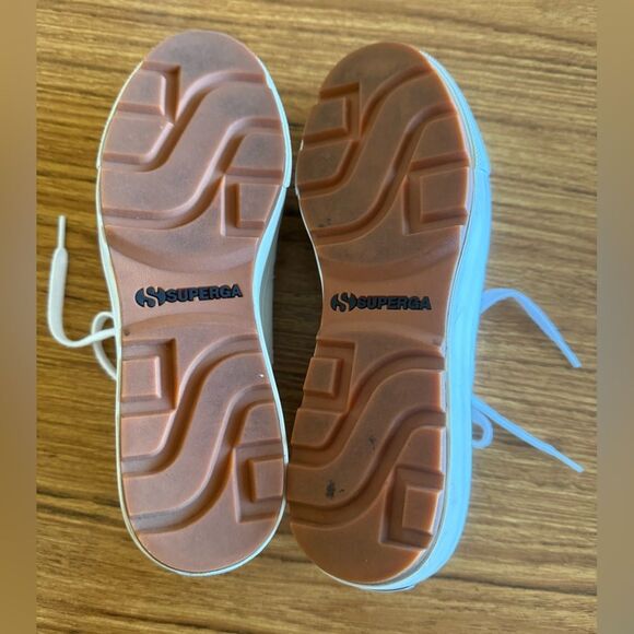 Superga - platform white canvas sneakers Unisex - US W 9 1/2, M 8, EU 41 - Picture 6 of 11